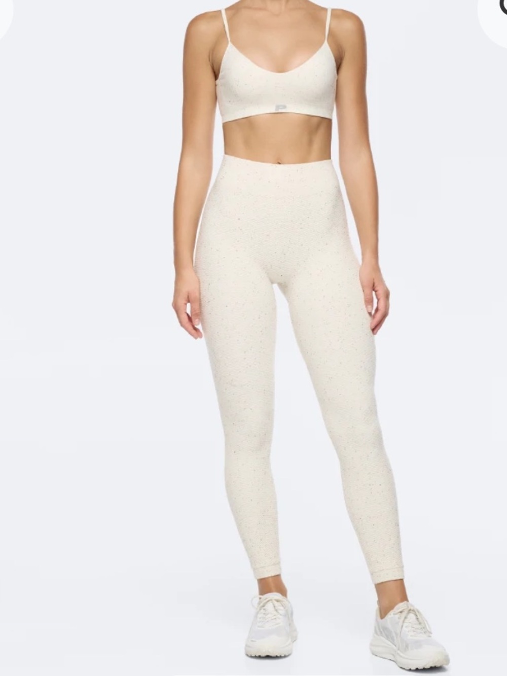 Off-White Peach Perfect FX Cotton Regular Waist Leggings